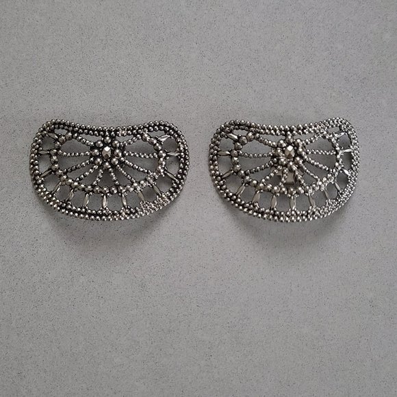 Silver Rhinestone Shoe Clips/ Shoe Jewelry - Picture 1 of 8